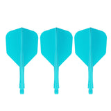 Caliburn SUP Lite Dart Flights - Moulded Flight & Shaft - Standard No6 - Lucent Cyan