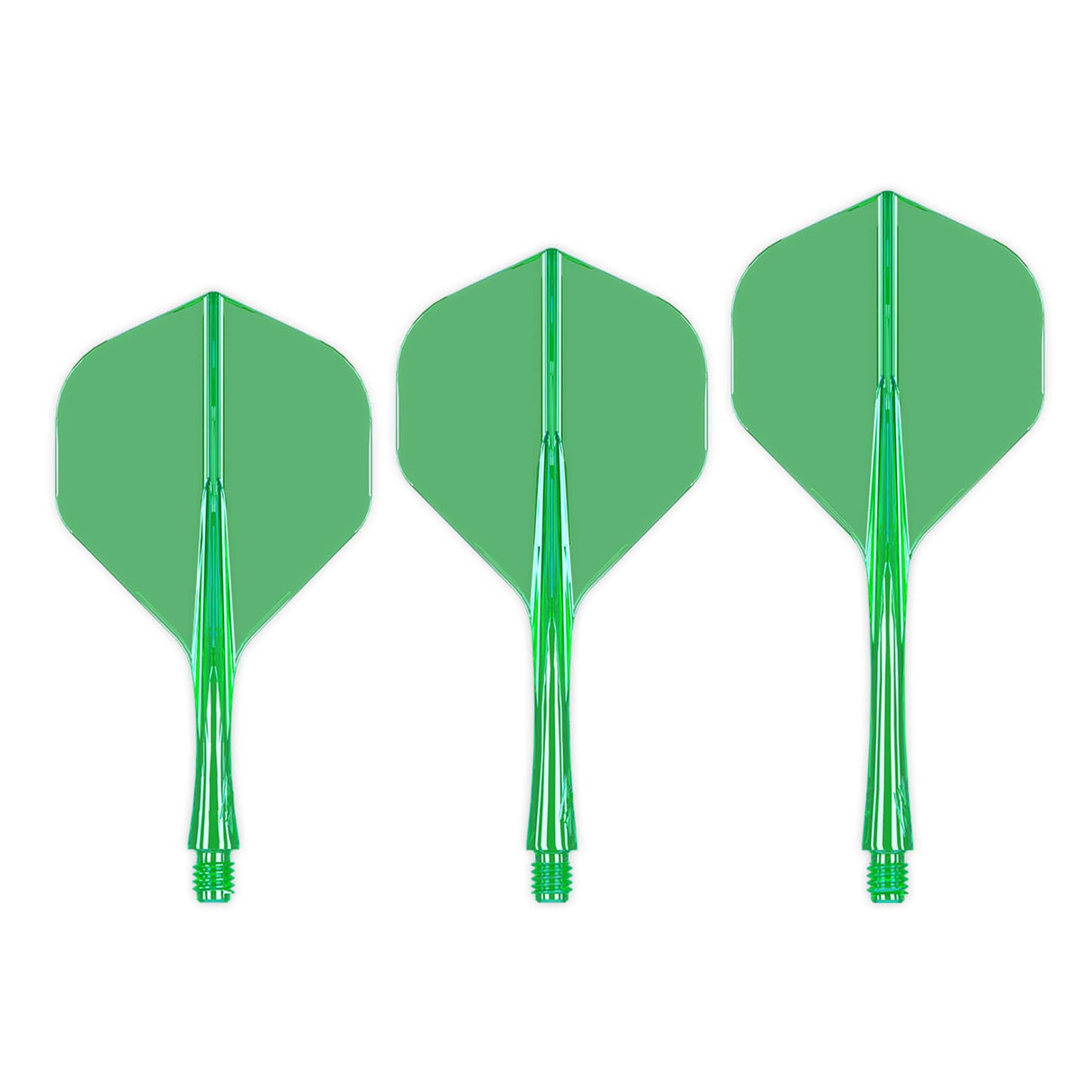 Caliburn SUP Flights - Moulded Flight & Shaft - Standard No2 Green / Short