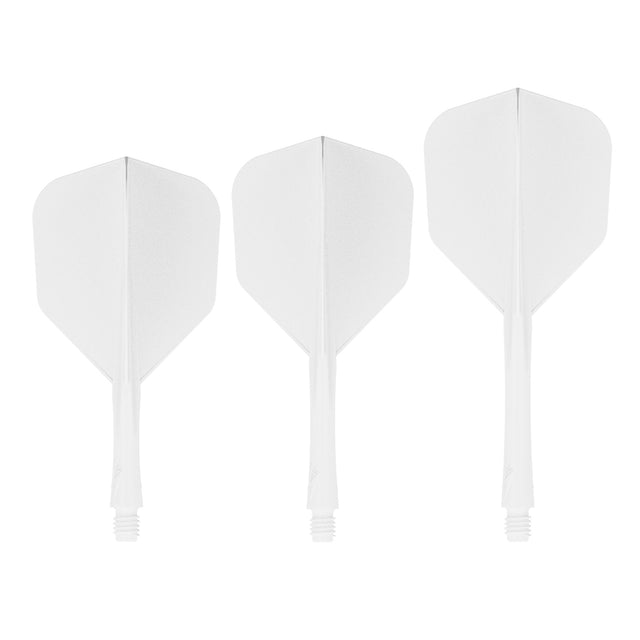 Caliburn SUP Lite Dart Flights - Moulded Flight & Shaft - Standard No6 - White