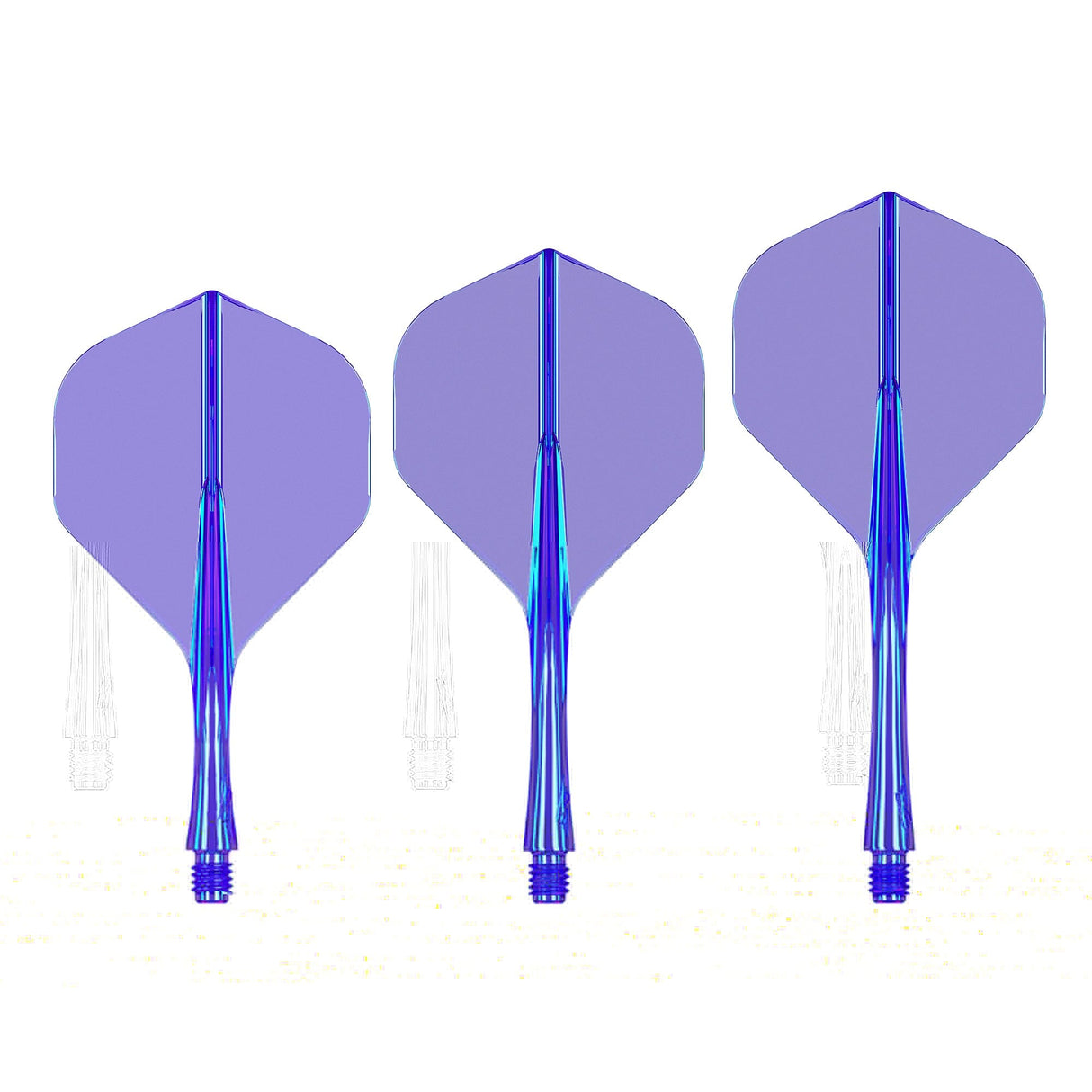 Caliburn SUP Flights - Moulded Flight & Shaft - Standard No2 Blue / Short