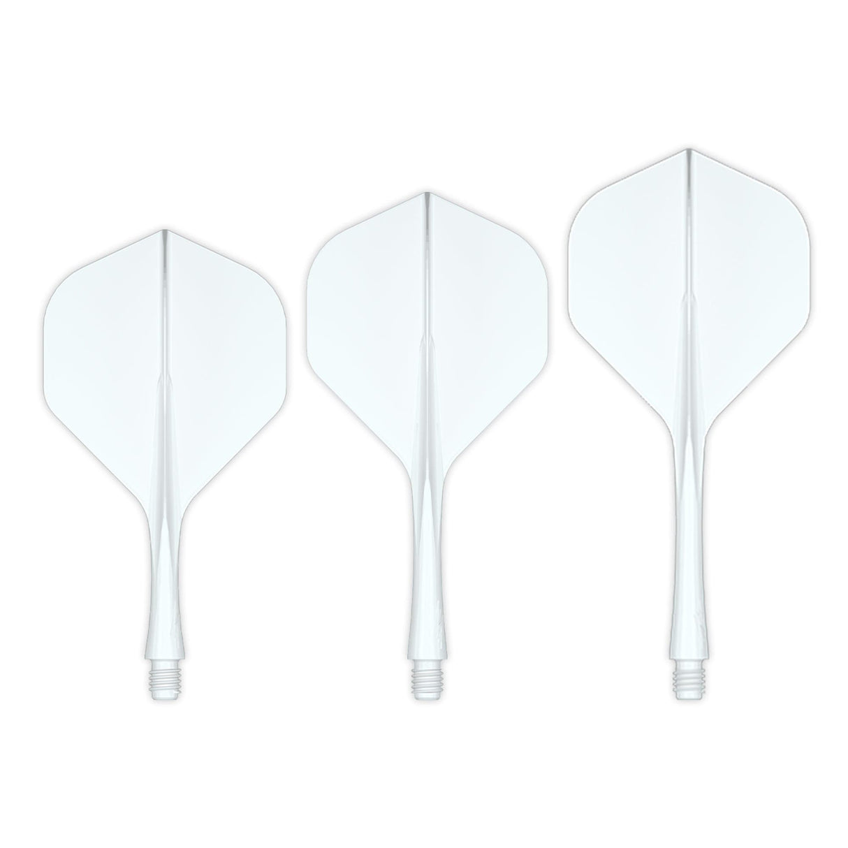 Caliburn SUP Flights - Moulded Flight & Shaft - Standard No2 White / Short