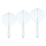 Caliburn SUP Flights - Moulded Flight & Shaft - Standard No2 White / Short