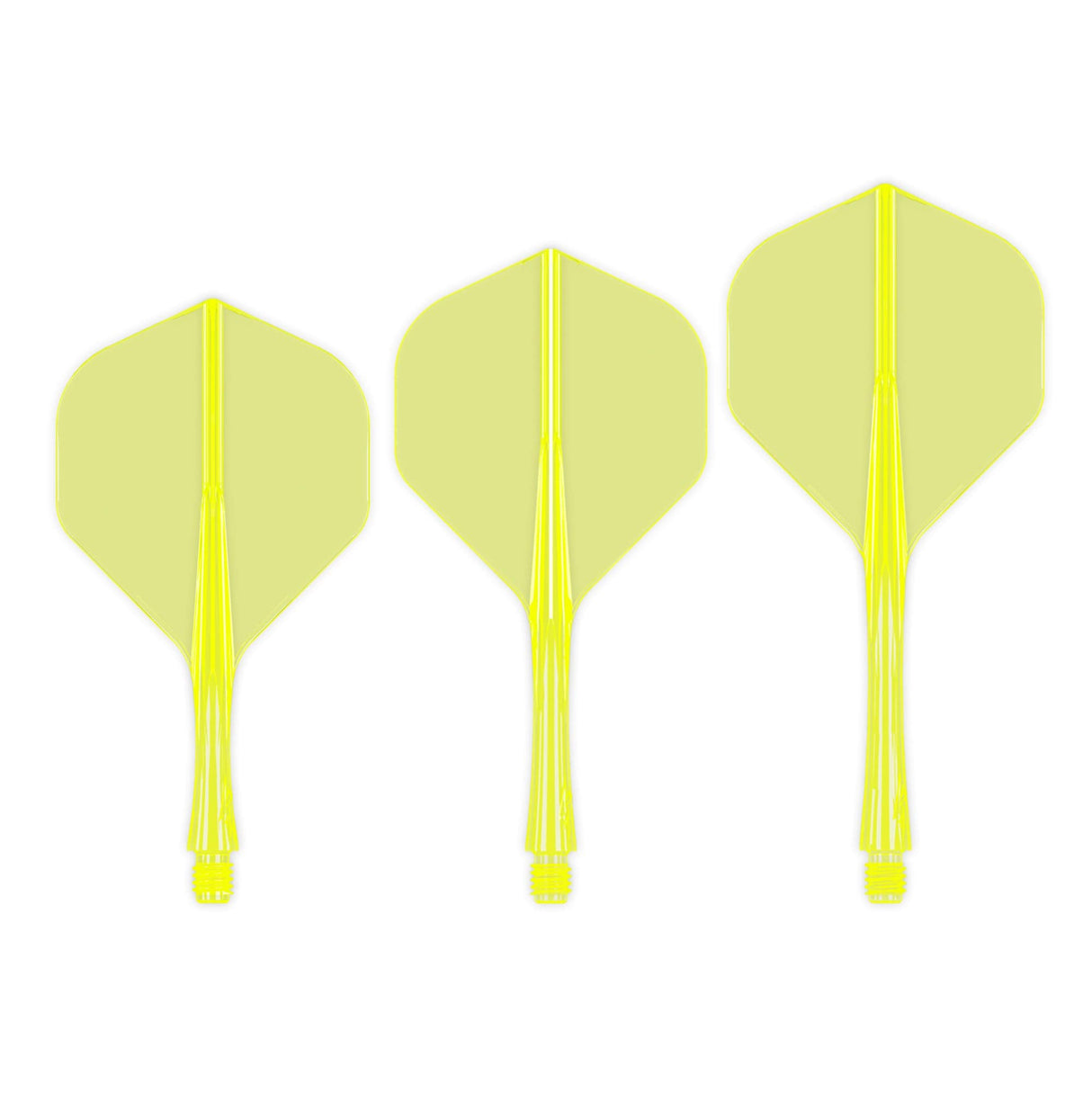 Caliburn SUP Flights - Moulded Flight & Shaft - Standard No2 Neon Yellow / Short