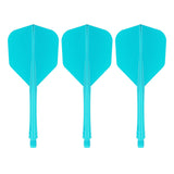 Caliburn SUP Lite Dart Flights - Moulded Flight & Shaft - Standard No6 - Lucent Cyan