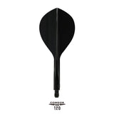 Condor AXE120 Dart Flights - Teardrop - Black