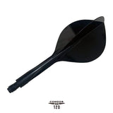 Condor AXE120 Dart Flights - Teardrop - Black