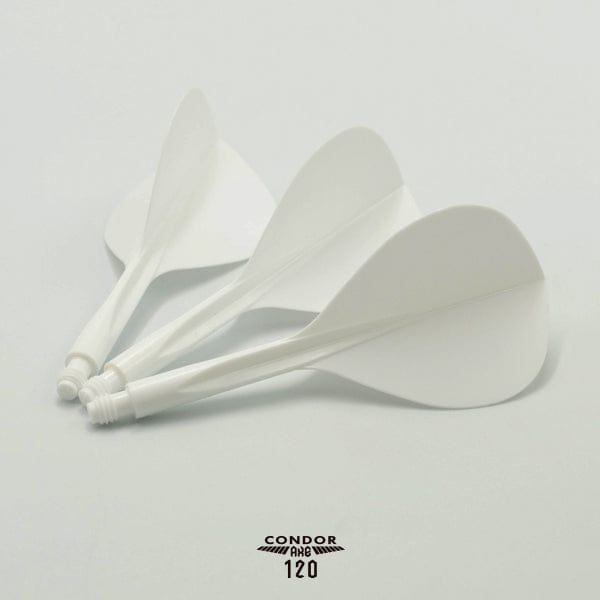 Condor AXE120 Dart Flights - Teardrop - White