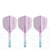 Caliburn SUP Flights - Moulded Shaft and Flight -  Standard No6 - Logo - Blue & Purple