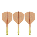 Caliburn SUP Flights - Moulded Shaft and Flight -  Standard No6 - Crack - Yellow & Orange