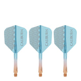 Caliburn SUP Flights - Moulded Shaft and Flight -  Standard No6 - Logo - Orange & Blue