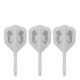 Caliburn SUP Flights - Moulded Shaft and Flight -  Standard No6 - Dragon - White