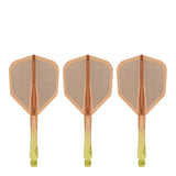 Caliburn SUP Flights - Moulded Shaft and Flight -  Standard No6 - Block - Yellow & Orange