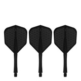 Caliburn SUP Flights - Moulded Shaft and Flight -  Standard No6 - Waves - Black