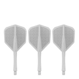 Caliburn SUP Flights - Moulded Shaft and Flight -  Standard No6 - Block - White