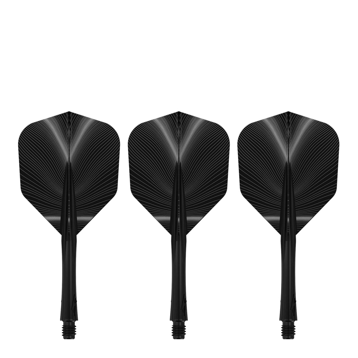 Caliburn SUP Flights - Moulded Shaft and Flight -  Standard No6 - Feather - Black