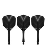 Caliburn SUP Flights - Moulded Shaft and Flight -  Standard No6 - Feather - Black