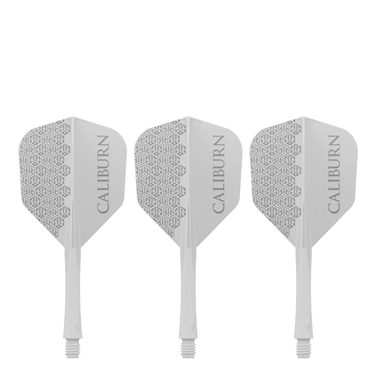Caliburn SUP Flights - Moulded Shaft and Flight -  Standard No6 - Logo - White