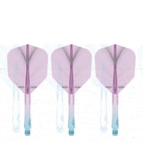 Caliburn SUP Flights - Moulded Shaft and Flight -  Standard No6 - Feather - Blue & Purple