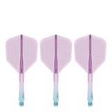 Caliburn SUP Flights - Moulded Shaft and Flight -  Standard No6 - Waves - Blue & Purple