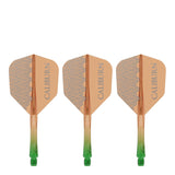 Caliburn SUP Flights - Moulded Shaft and Flight -  Standard No6 - Logo - Green & Orange