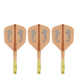 Caliburn SUP Flights - Moulded Shaft and Flight -  Standard No6 - Dragon - Yellow & Orange