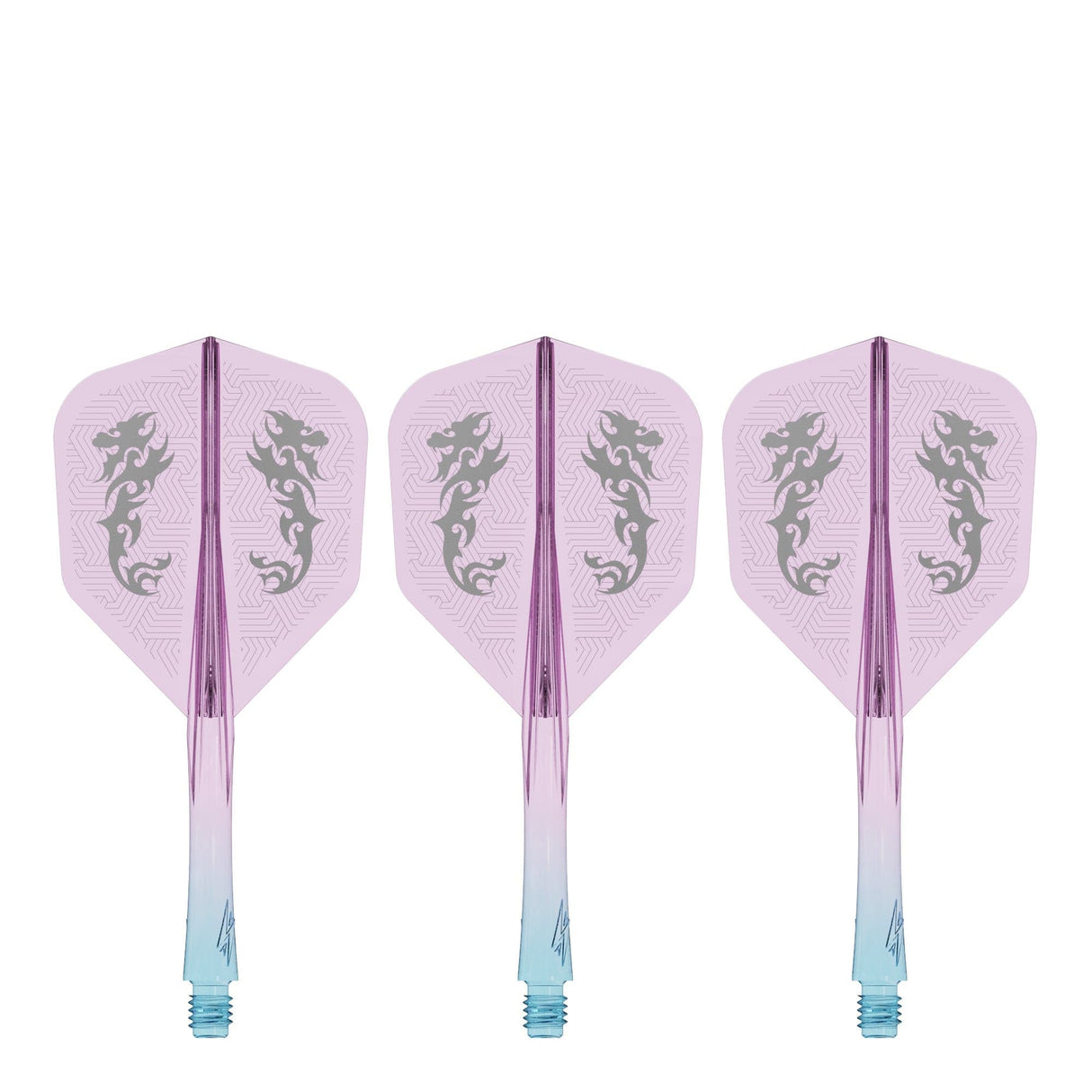 Caliburn SUP Flights - Moulded Shaft and Flight -  Standard No6 - Dragon - Blue & Purple
