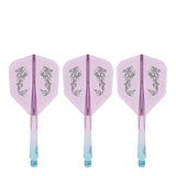 Caliburn SUP Flights - Moulded Shaft and Flight -  Standard No6 - Dragon - Blue & Purple