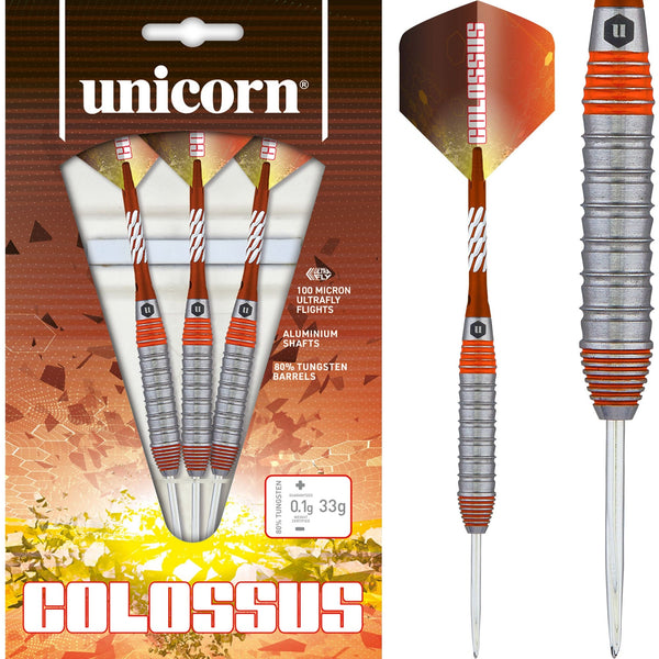 Unicorn Colossus Darts - Steel Tip - Heavyweight - Ringed