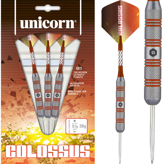Unicorn Colossus Darts - Steel Tip - Heavyweight - Knurled 38g