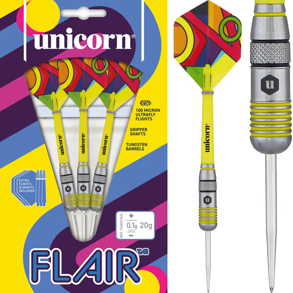 Unicorn Flair Darts - Steel Tip - Style 1 - Short Bomb