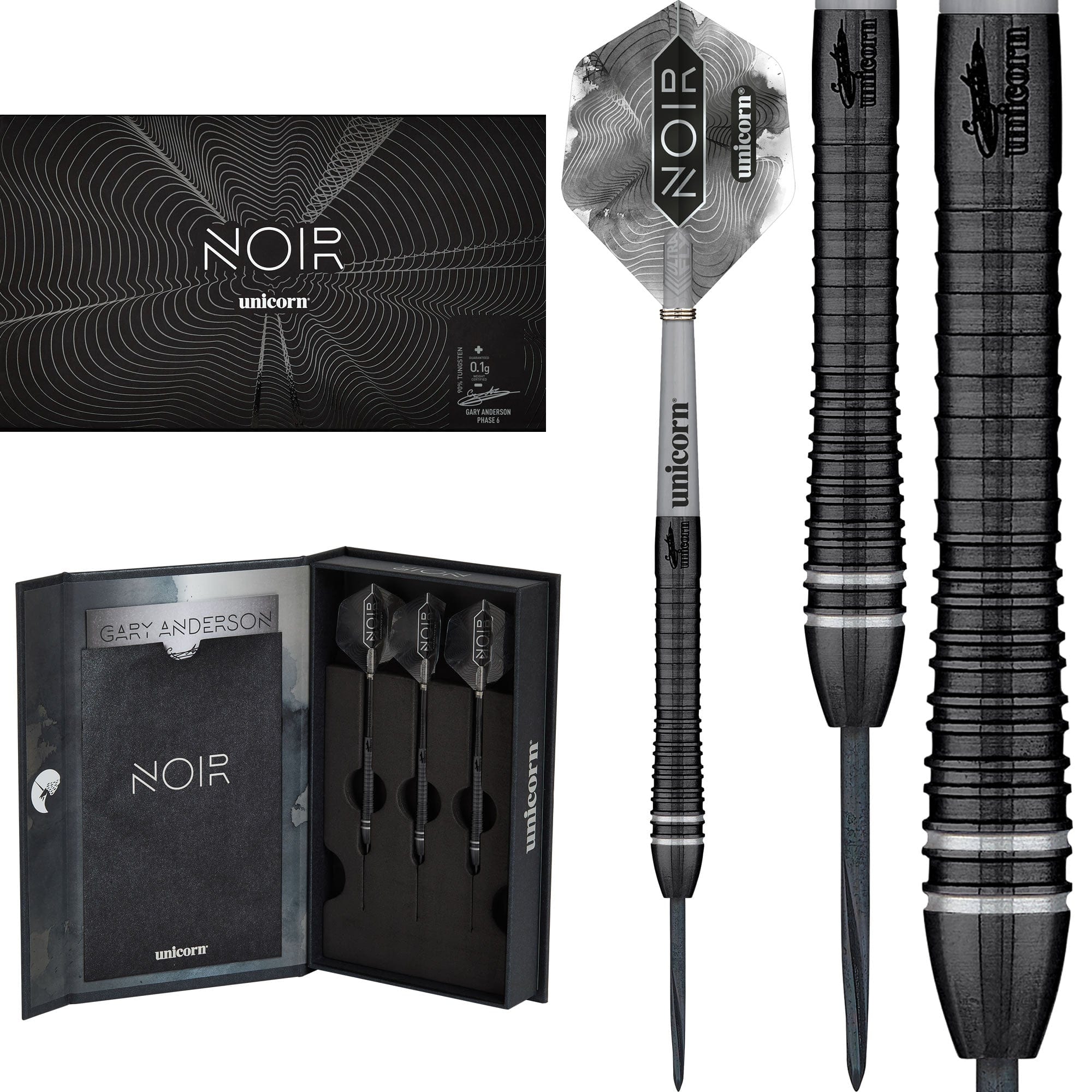 Unicorn Gary Anderson Darts - Steel Tip - The Flying Scotsman - Noir O