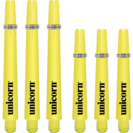 Unicorn Gripper 3 Dart Shafts - Nylon Stems - Yellow - Flair