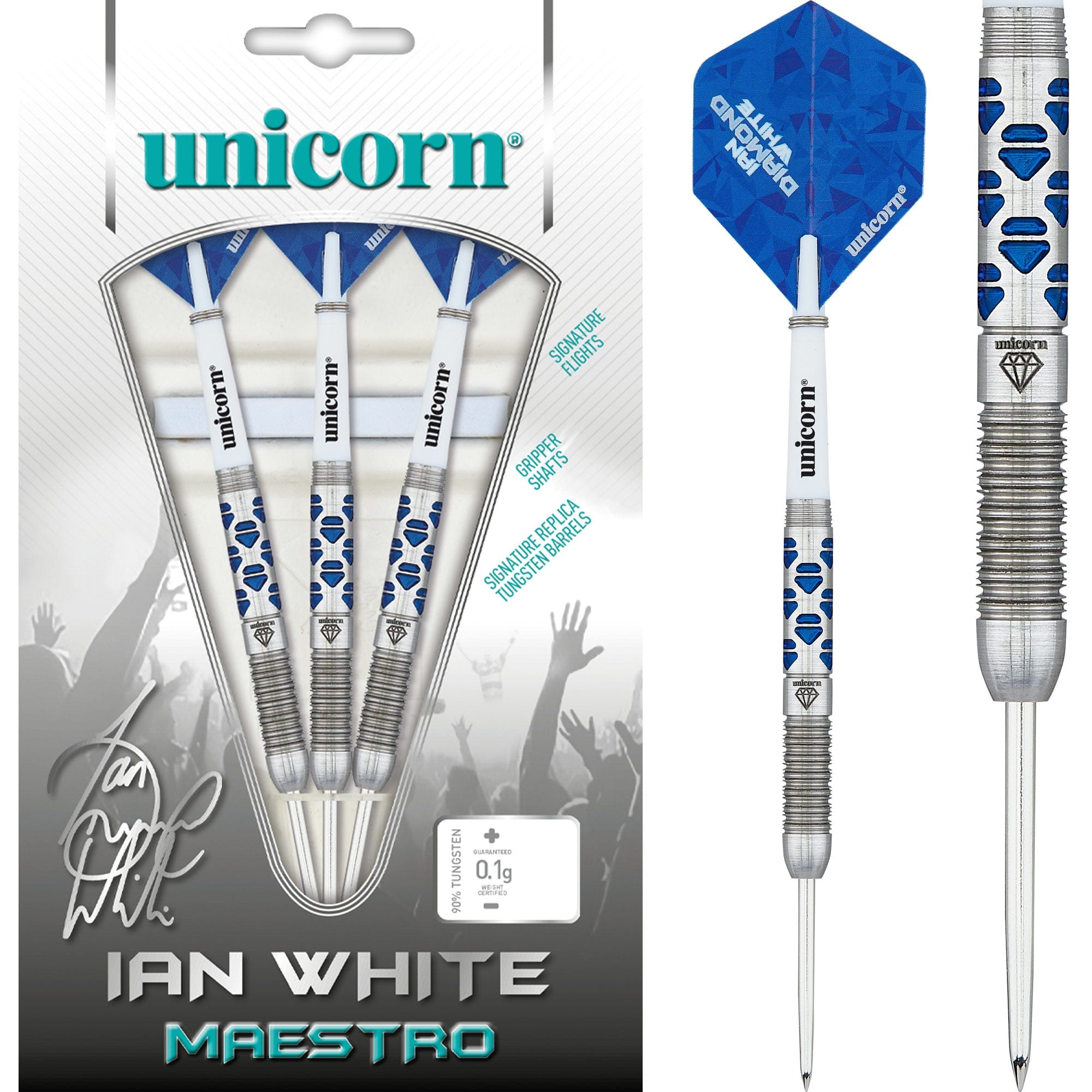 Unicorn Ian White Darts - Steel Tip - Maestro - Phase 2
