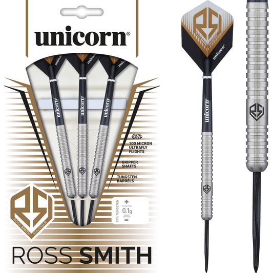 Unicorn Ross Smith Darts - Steel Tip - 90% - Smudger - Natural 20g