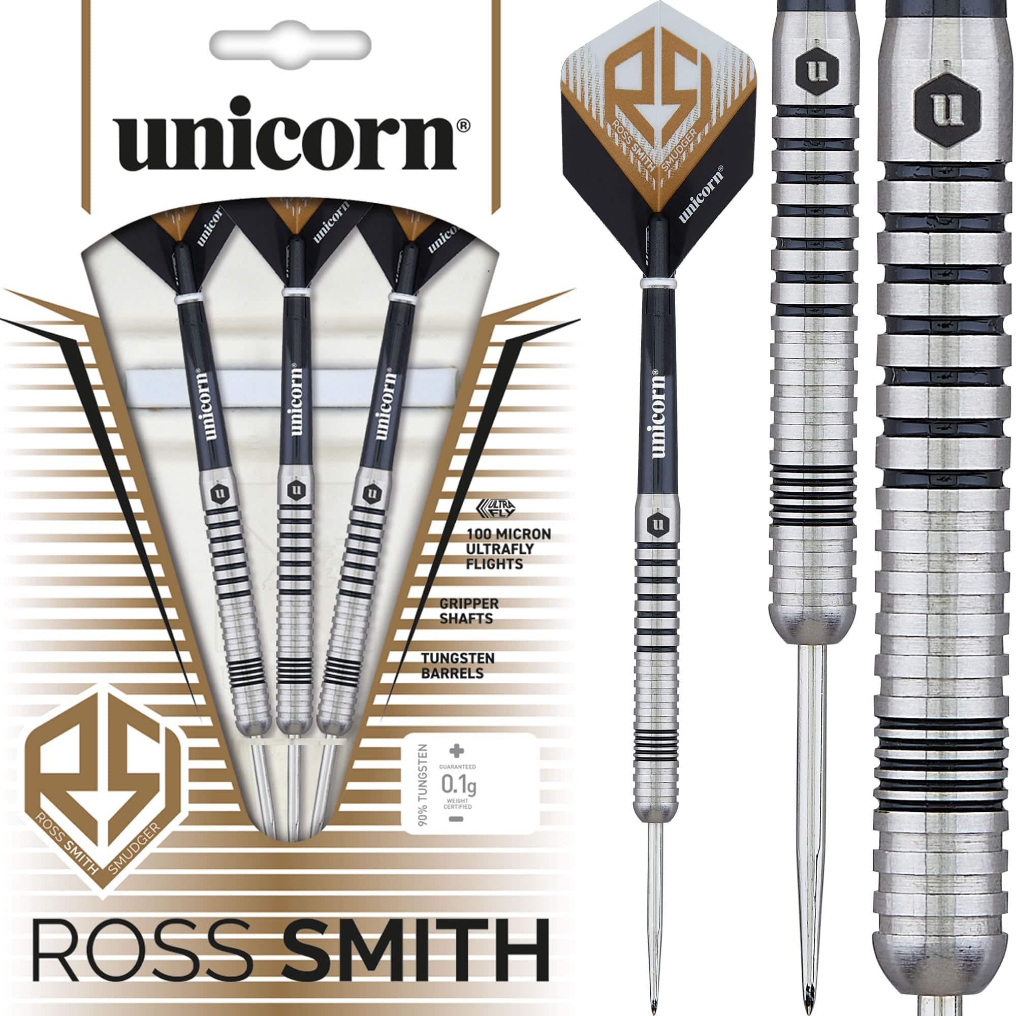 unicorn ROSS SMITH ダーツ 22g ユニコーン　ロススミス Unicorn Ross Smith Darts - Steel Tip - 80% - Smudger - Natural