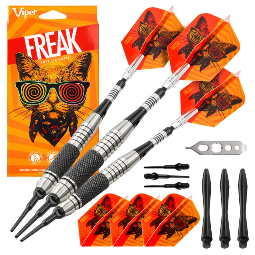 Viper The Freak Darts - Soft Tip - Nickel Silver - with Spinster Shaft