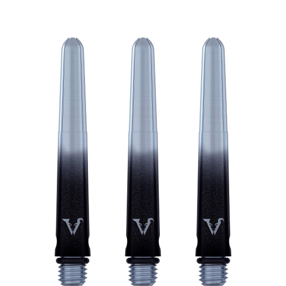 Viper Viperlock Aluminium Dart Shafts - inc O-Rings and Locking Pin - Black & Silver Short