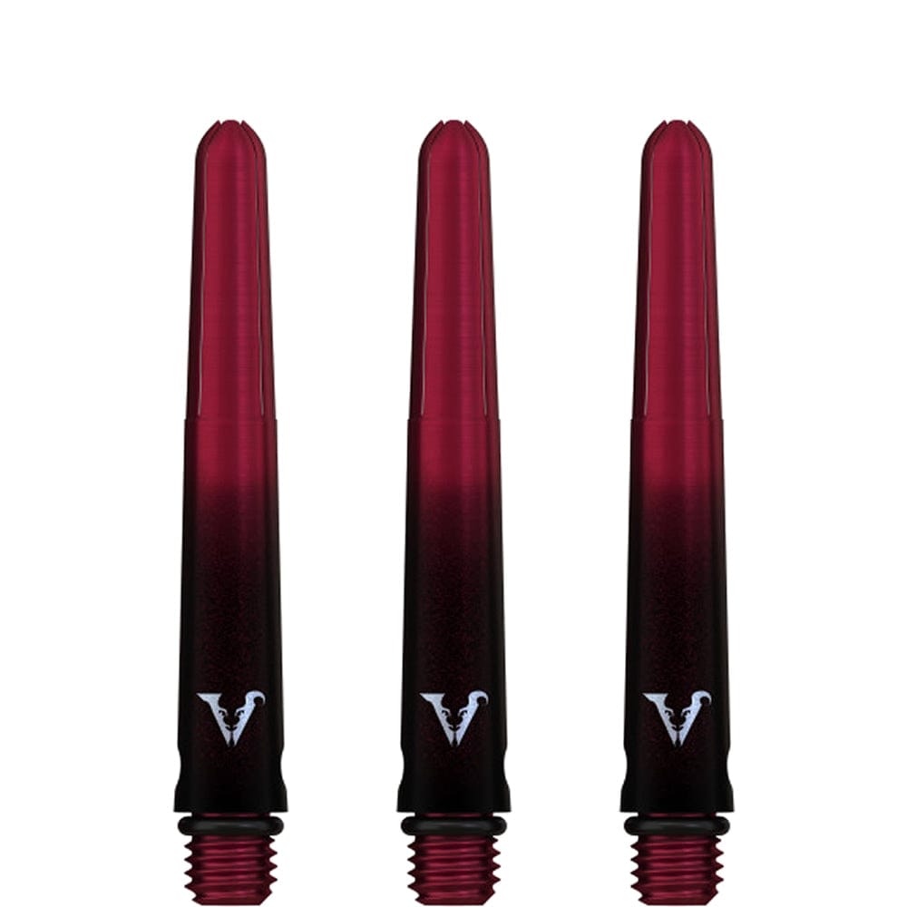 Viper Viperlock Aluminium Dart Shafts - inc O-Rings and Locking Pin - Black & Red Short