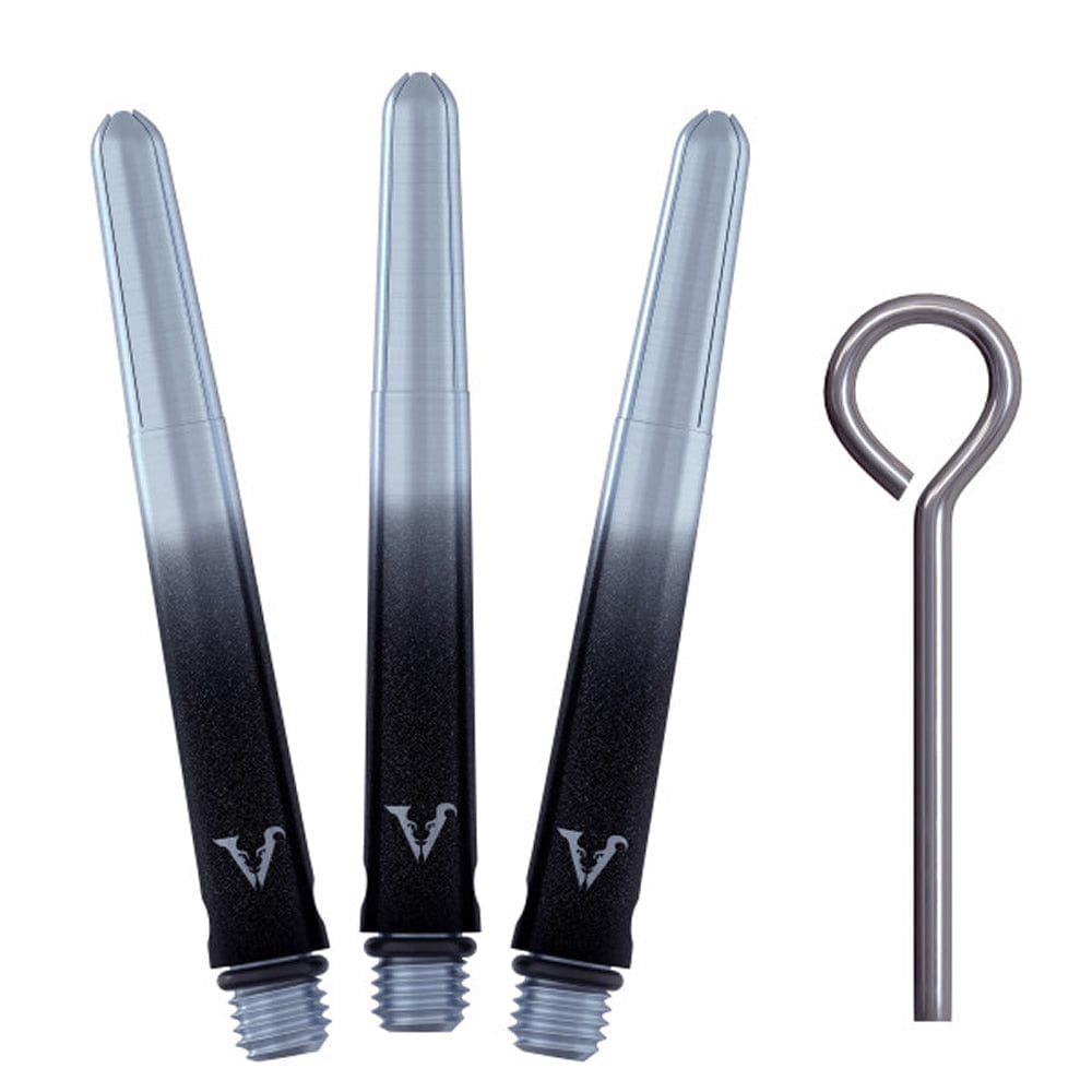 Viper Viperlock Aluminium Dart Shafts - inc O-Rings and Locking Pin - Black & Silver