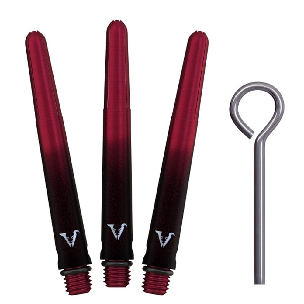 Viper Viperlock Aluminium Dart Shafts - inc O-Rings and Locking Pin - Black & Red