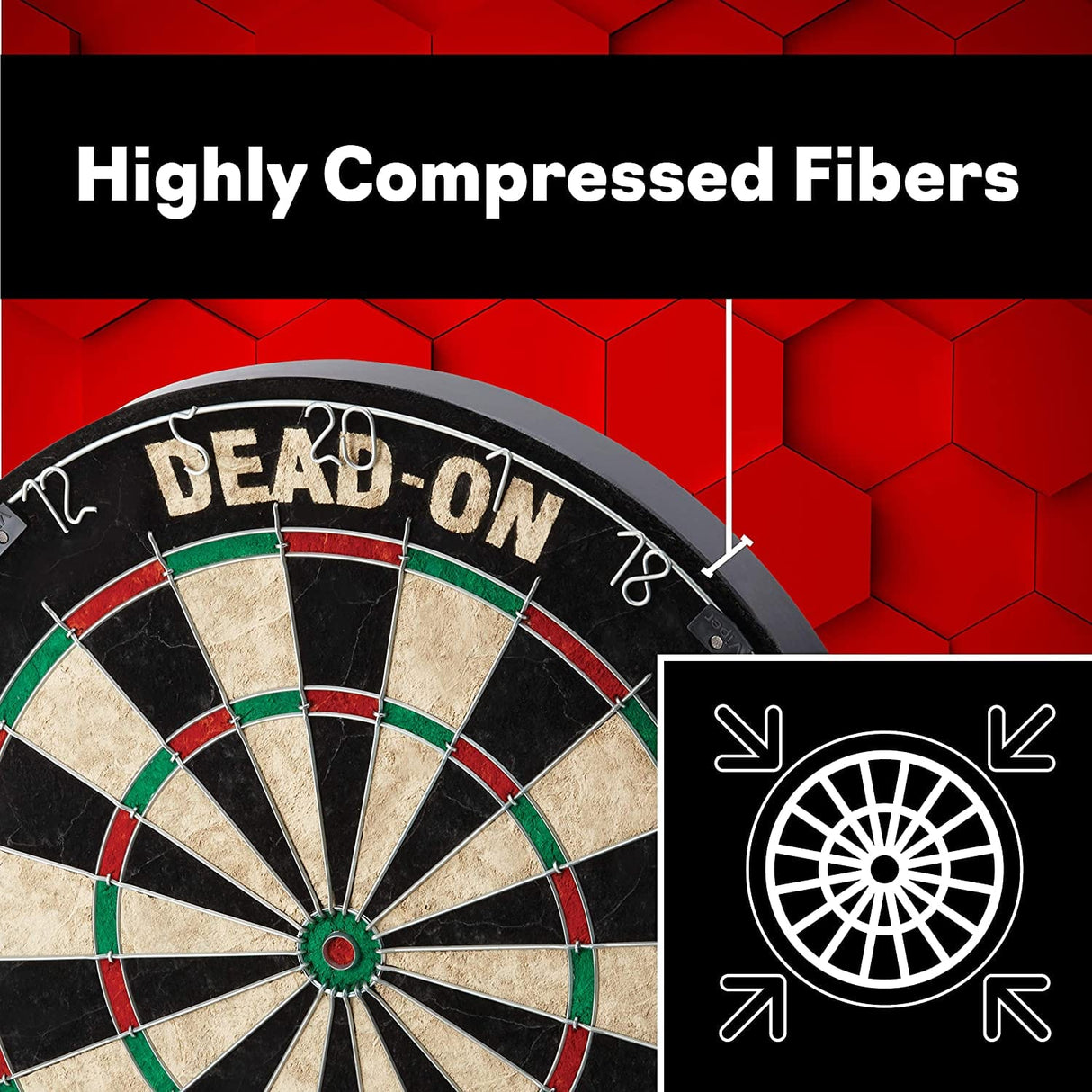 *Viper Dead On Sisal Dartboard - Tri Wire System - Dead-On