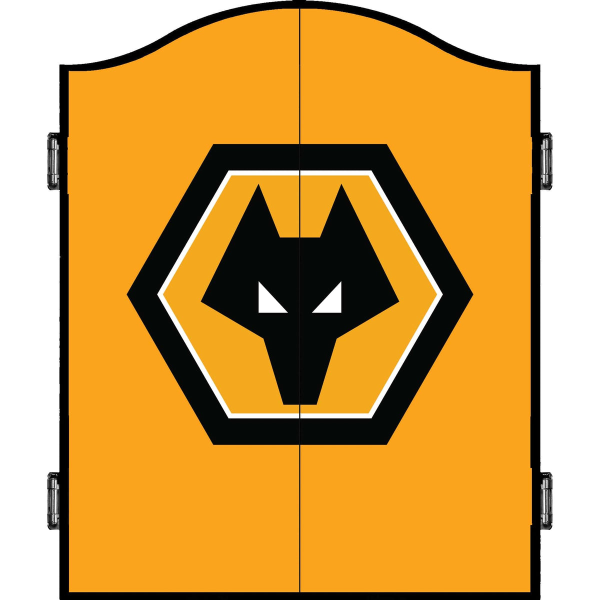 Wolverhampton Wanderers FC Dartboard Cabinet - Official Licensed - C4