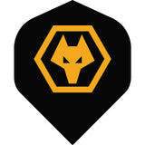 Wolverhampton Wanderers FC Dart Flights - 100 Micron - No2 - Std - Wolves - F4 - Black Crest