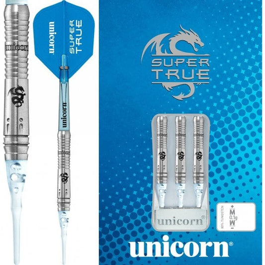 *Unicorn Super True Darts - Soft Tip Tungsten - S2 - Blue - 18g-D9597 18g