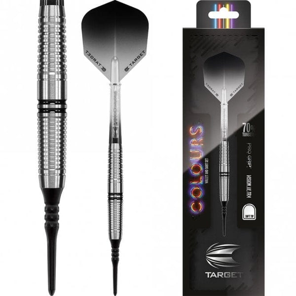 Target Colours II Darts - Soft Tip - Black - 18g-D7808