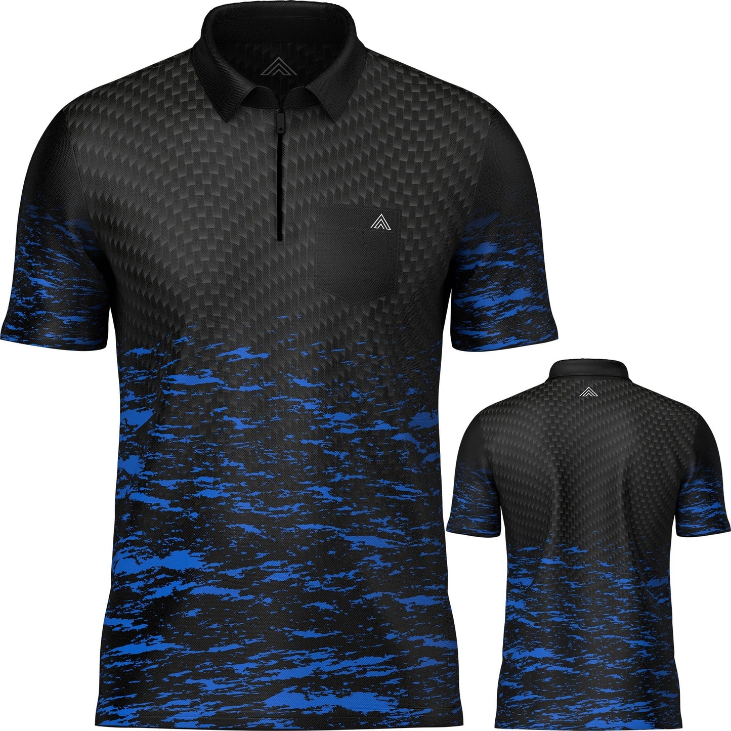 Arraz Lava Dart Shirt - with Pocket - Black & Blue Small