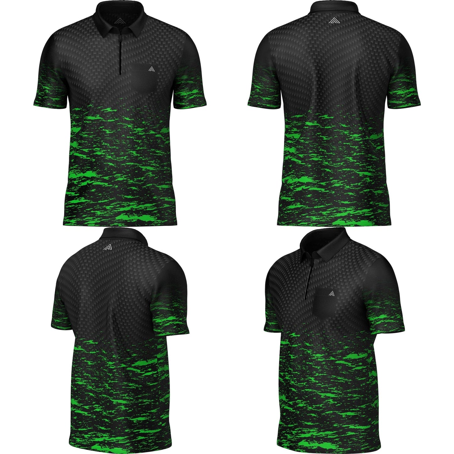Arraz Lava Dart Shirt - with Pocket - Black & Green