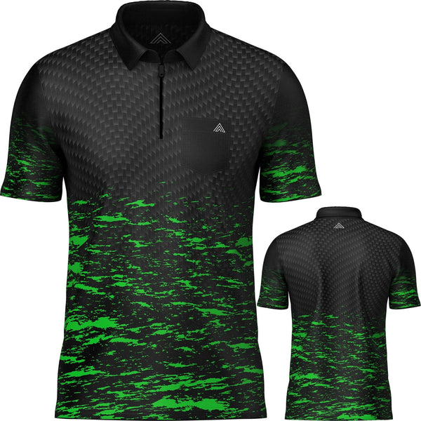 Arraz Lava Dart Shirt - with Pocket - Black & Green