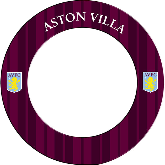 Aston Villa FC Dartboard Surround - Official Licensed - AVFC - S1 - Vertical Stripe
