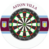 Aston Villa FC Dartboard Surround - Official Licensed - AVFC - S2 - White Stripe